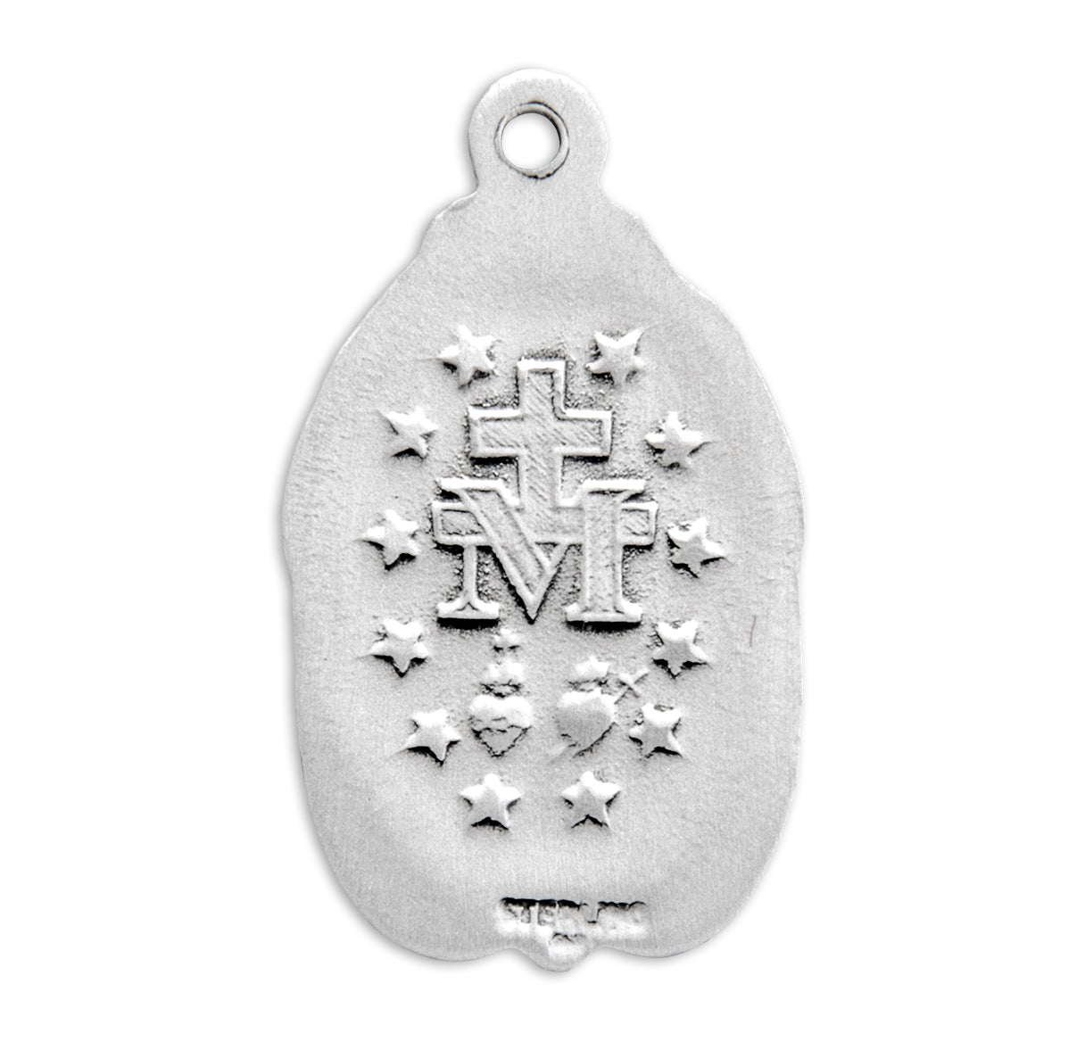 Sterling Silver Miraculous Medal Pendant with Chain | .925 Silver