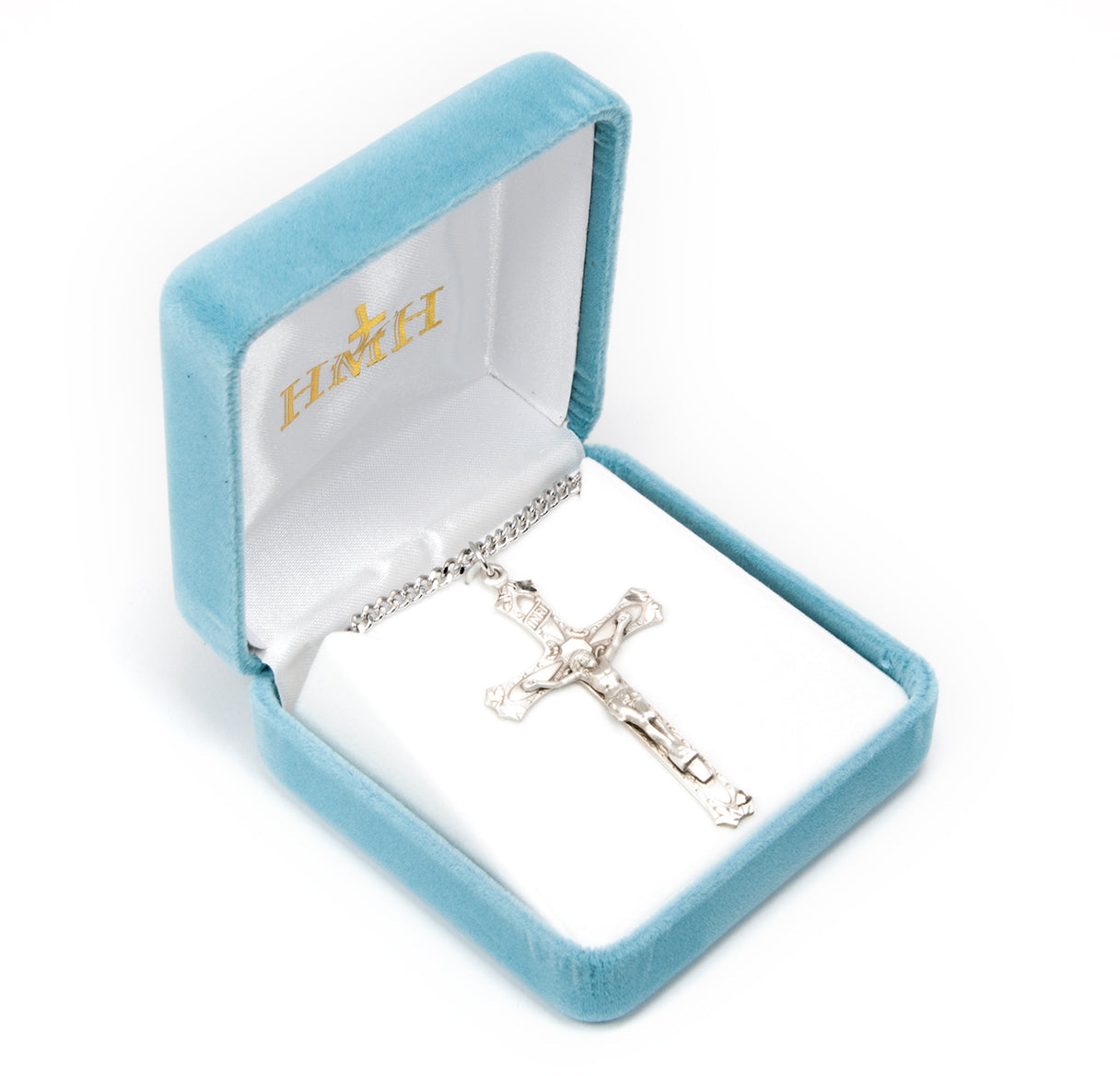 Sterling Silver High Relief Crucifix Necklace | .925 Silver