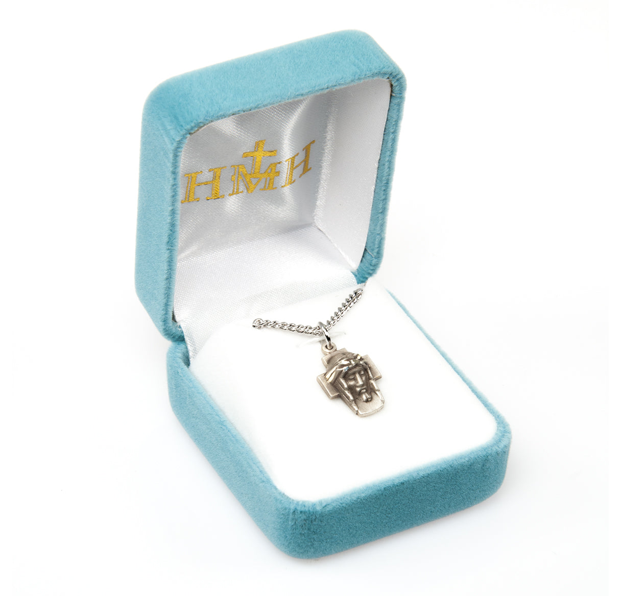 Head of Christ Sterling Silver Medal Pendant with Chain | .925 Silver