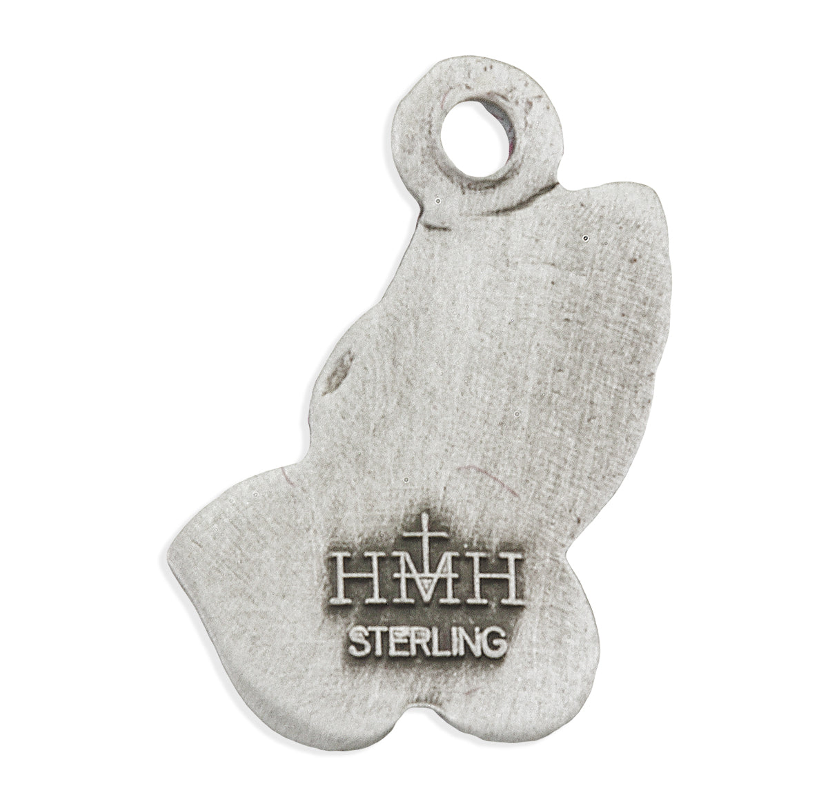 Praying Hands Sterling Silver Medal Pendant with Chain | .925 Silver