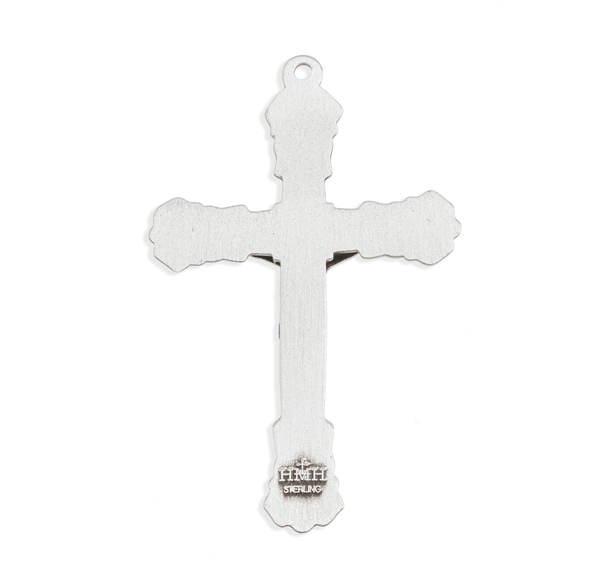 Floral Designed Sterling Silver Crucifix Necklace | .925 Silver