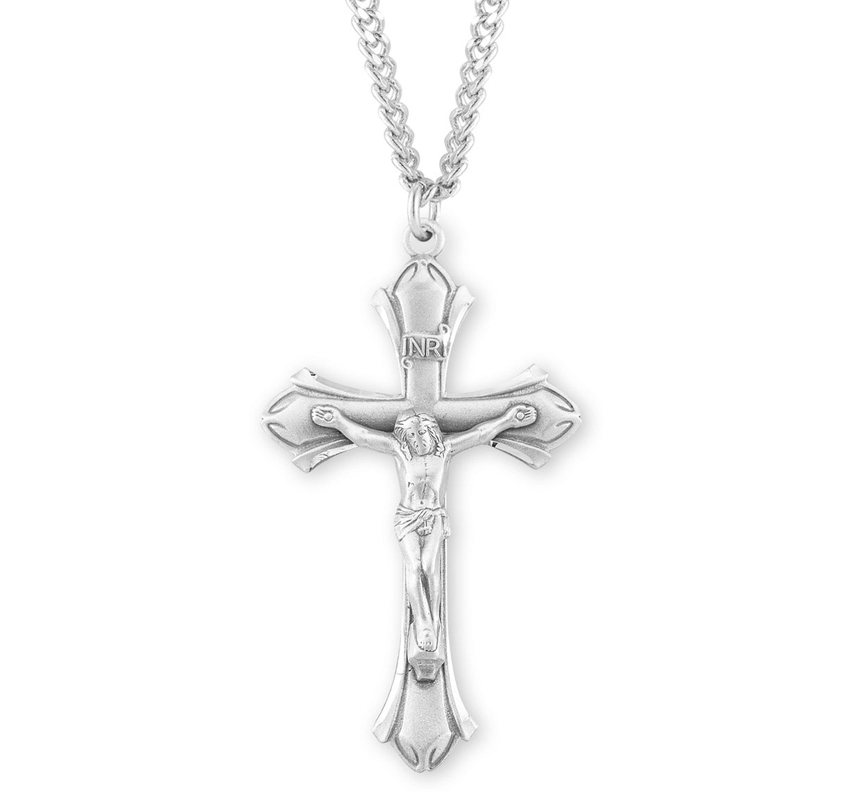Sterling Silver Flare End Crucifix Necklace | .925 Silver