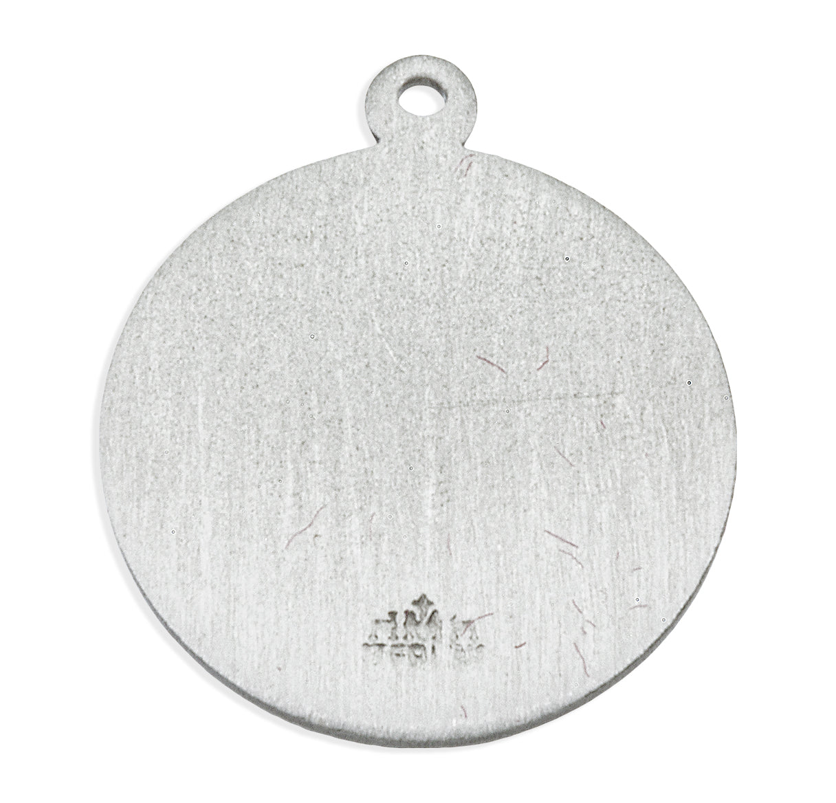 Sterling Silver Round Lord Jesus Christ Medal Pendant with Chain | .925 Silver