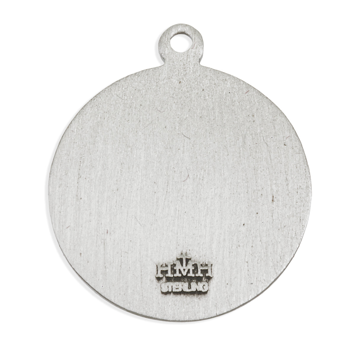 Saint Christopher Protect Us Round Sterling Silver Medal Pendant with Chain | .925 Silver