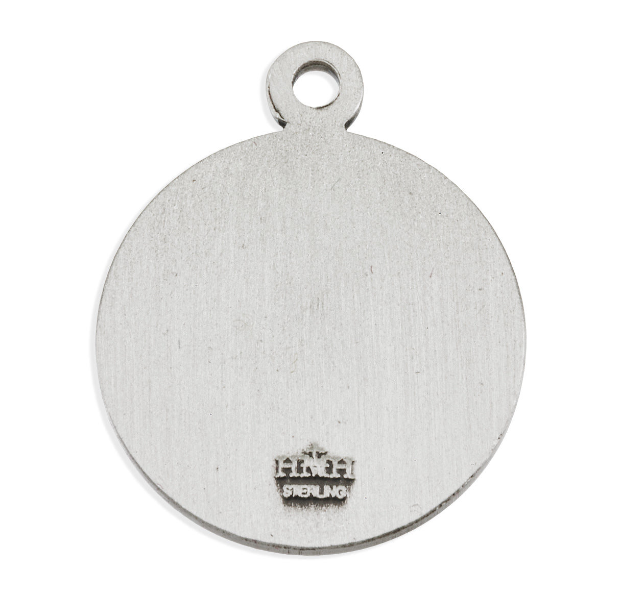 Saint Christopher Protect Us Round Sterling Silver Medal Pendant with Chain | .925 Silver