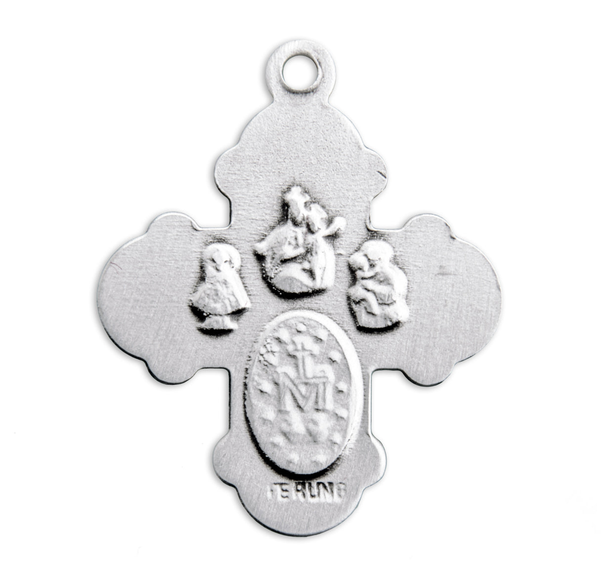 Sterling Silver 4-Way Cross Medal Pendant with Chain | .925 Silver