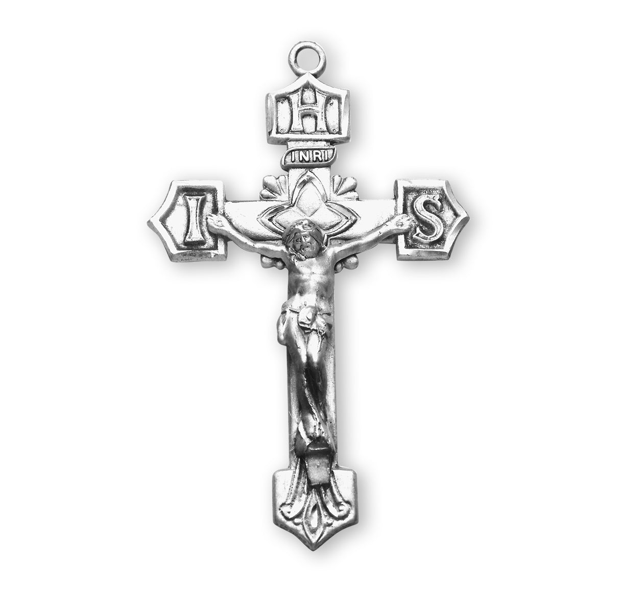 Sterling Silver IHS Crucifix Necklace | .925 Silver