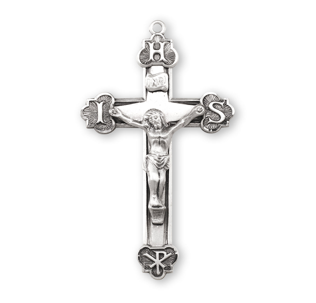 Sterling Silver IHS Crucifix Necklace | .925 Silver