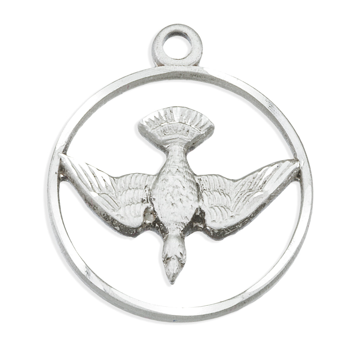 Holy Spirit Sterling Silver Medal Pendant with Chain | .925 Silver