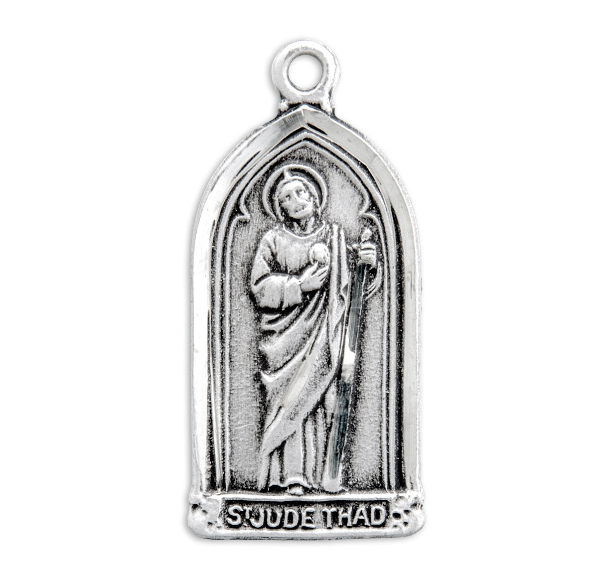 Saint Jude Thaddeus Sterling Silver Medal Pendant with Chain | .925 Silver