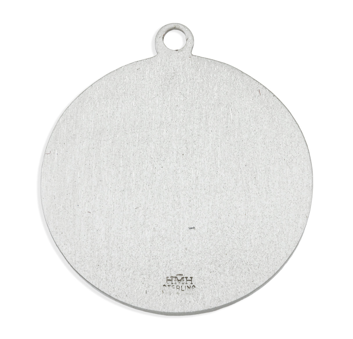 Saint Christopher Protect Us Round Sterling Silver Medal Pendant with Chain | .925 Silver