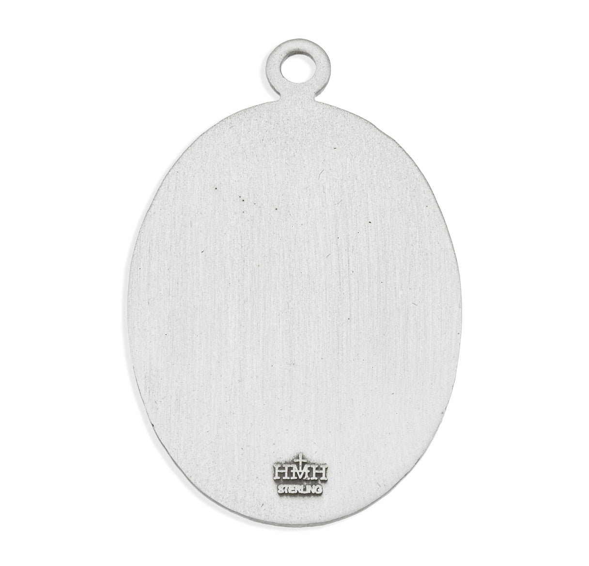 Saint Christopher Protect Us Oval Sterling Silver Medal Pendant with Chain | .925 Silver