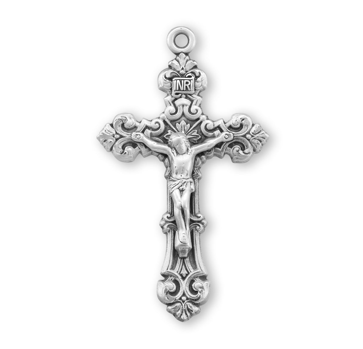 Sterling Silver Fancy Crucifix Necklace | .925 Silver