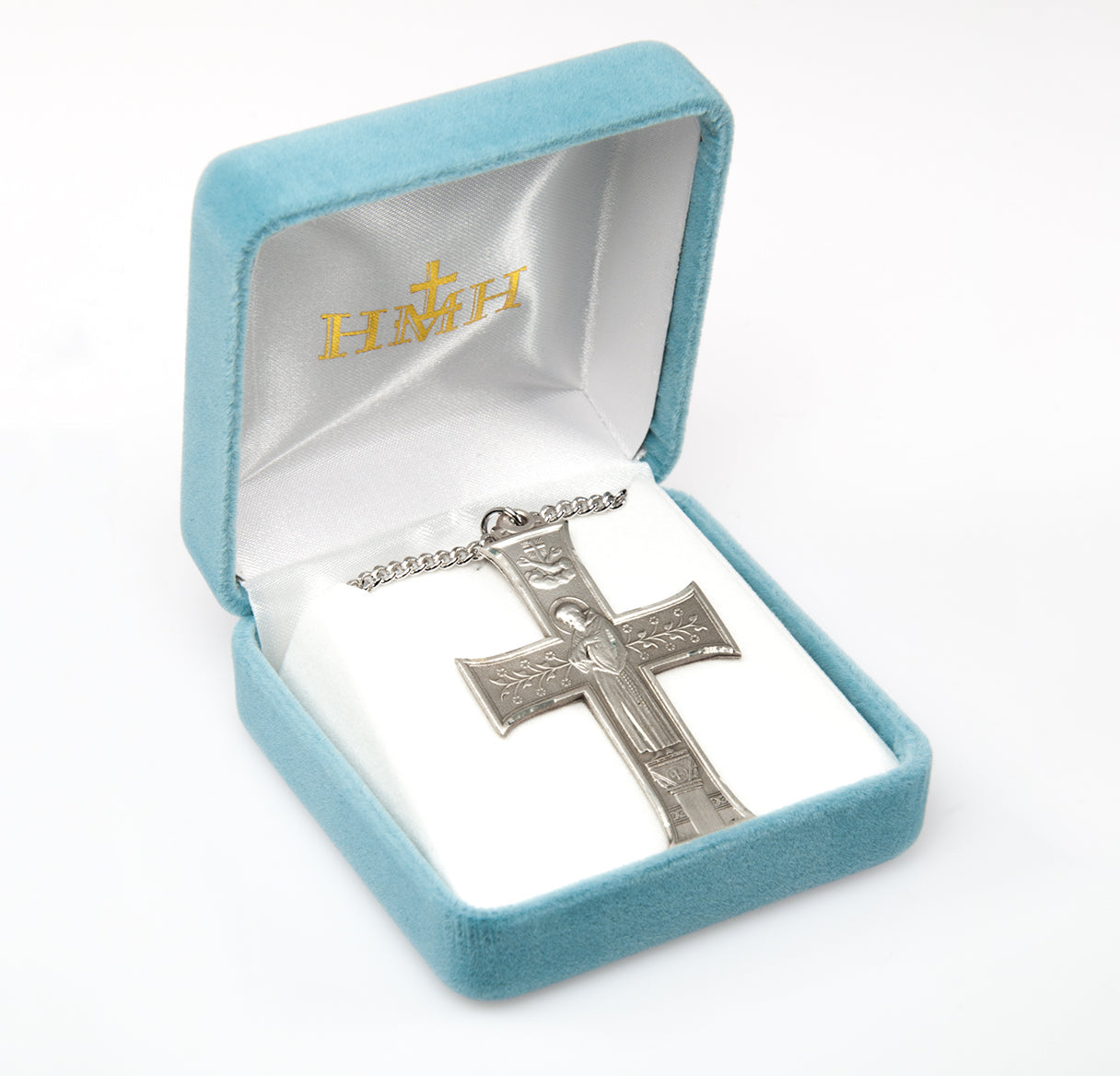Saint Francis Sterling Silver Cross Necklace | .925 Silver