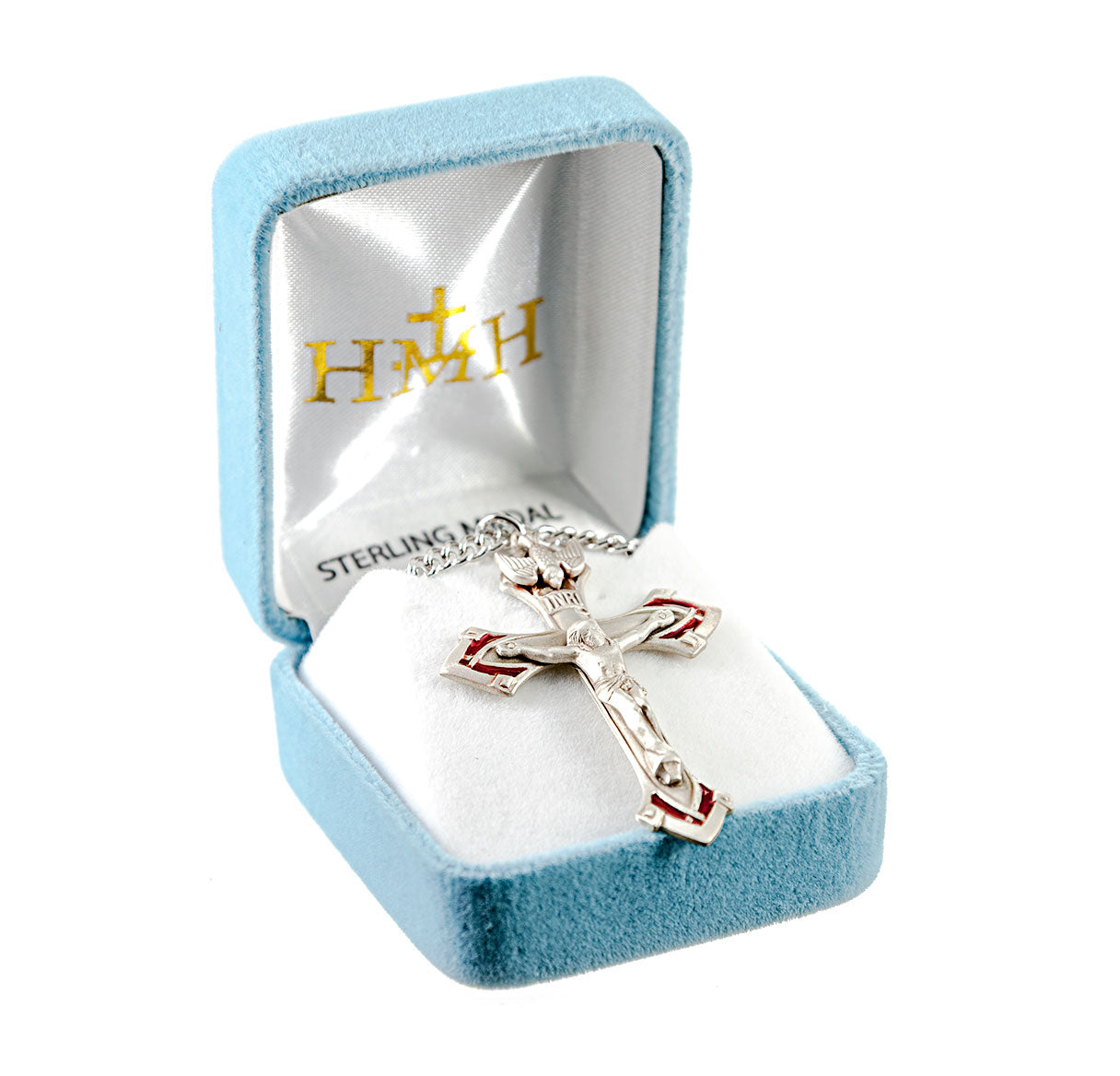Holy Spirit Sterling Silver Crucifix Necklace | .925 Silver