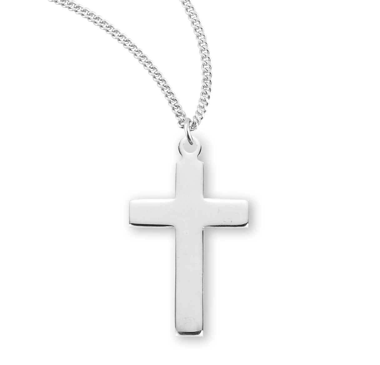 Plain Sterling Silver Cross Necklace | .925 Silver