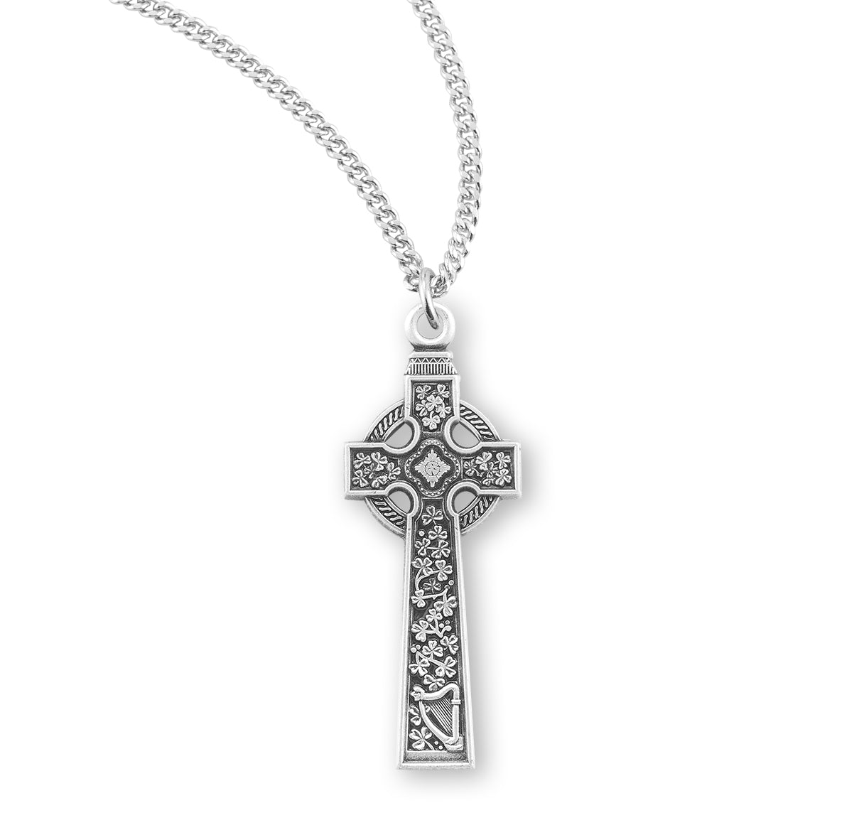 Sterling Silver Irish Celtic cross Necklace | .925 Silver
