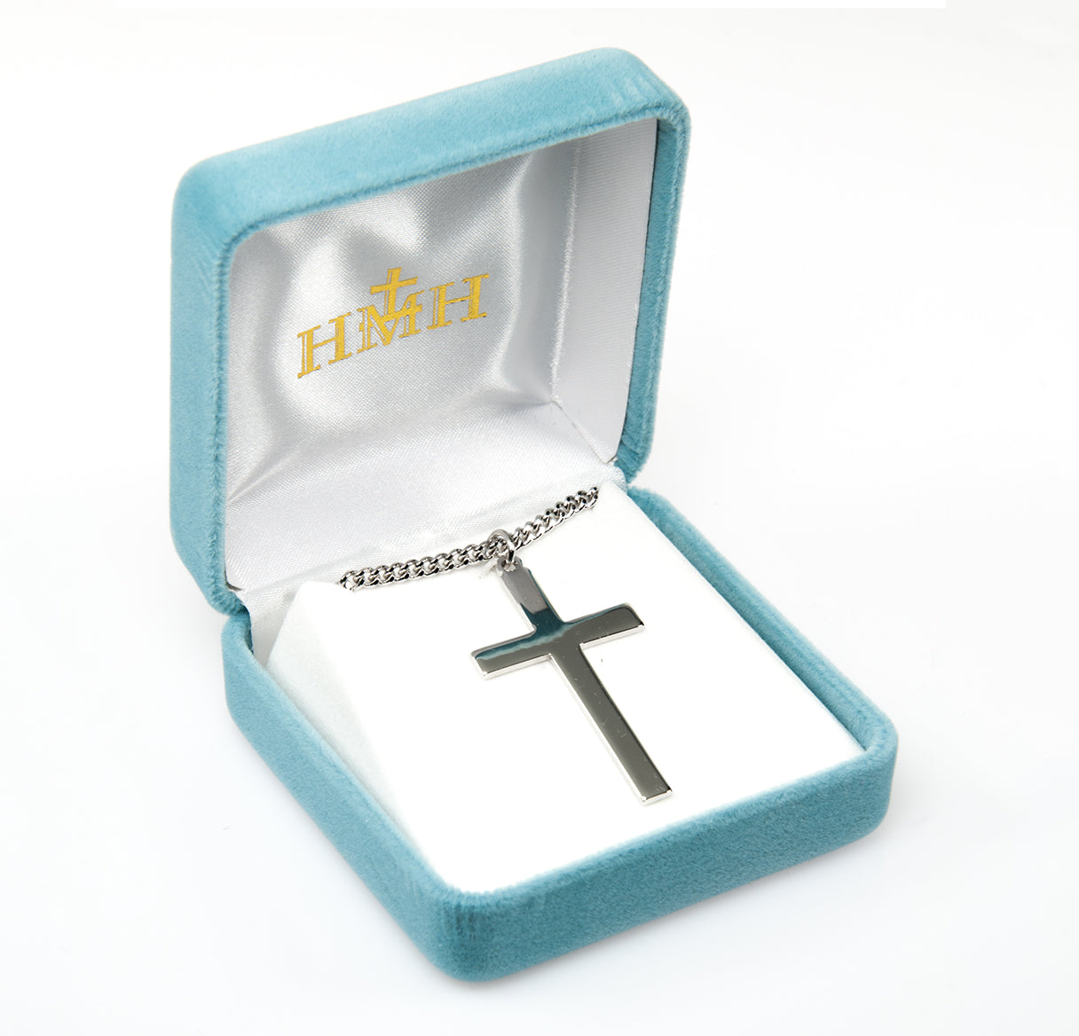 Sterling Silver High Polished Latin Style Cross Necklace | .925 Silver
