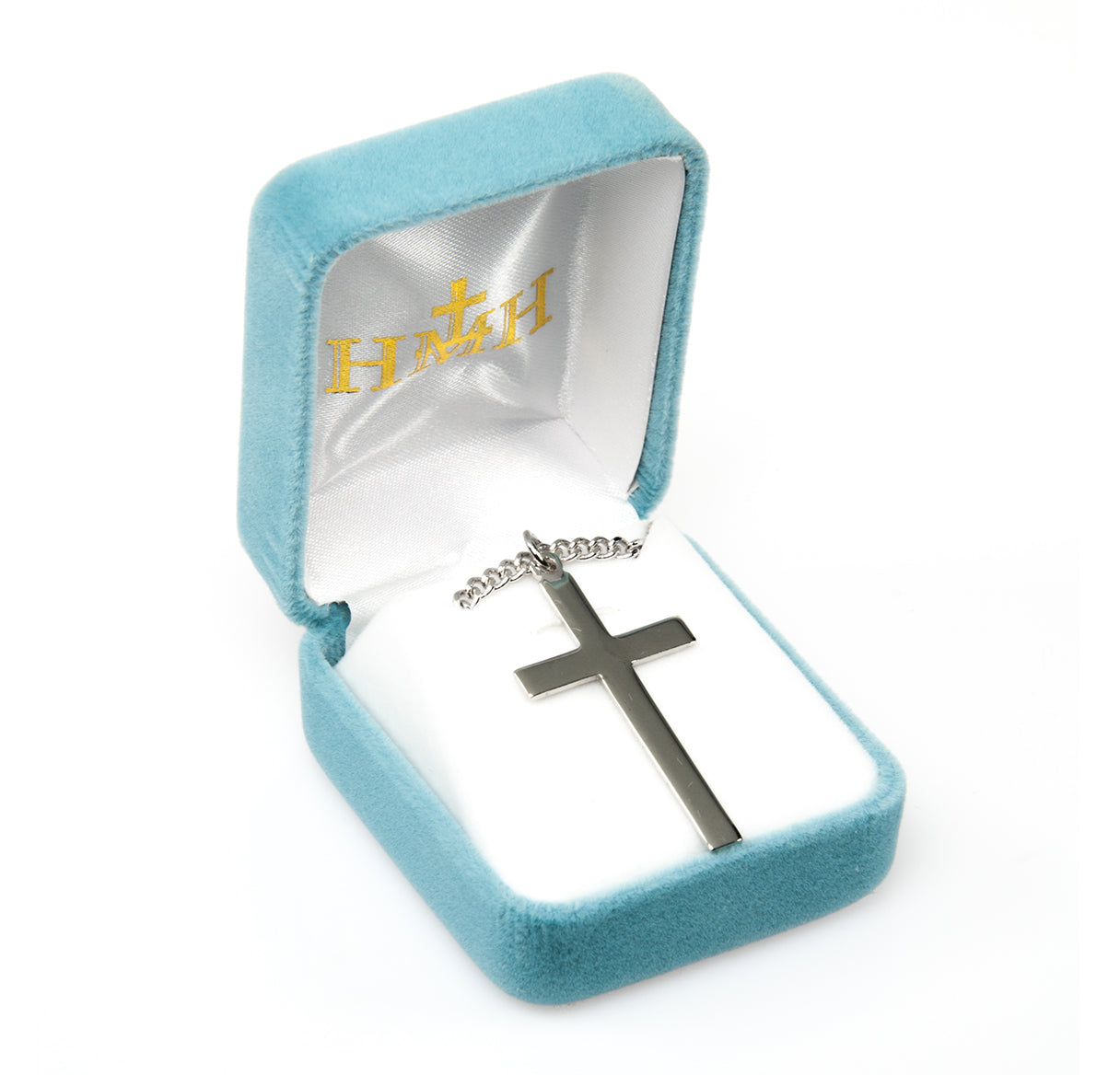 Sterling Silver High Polished Cross Necklace | .925 Silver