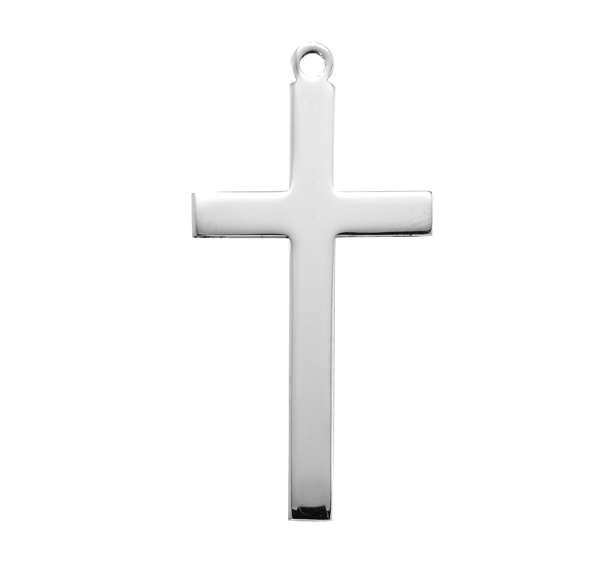 Sterling Silver High Polished Cross Necklace | .925 Silver