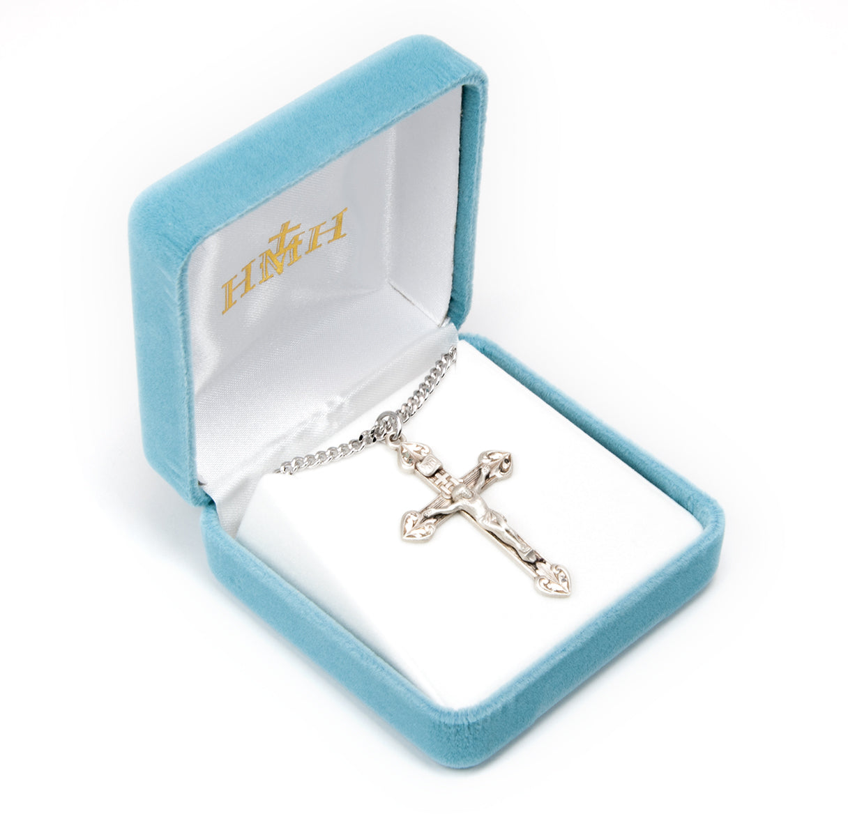 Sterling Silver IHS Crucifix Necklace | .925 Silver