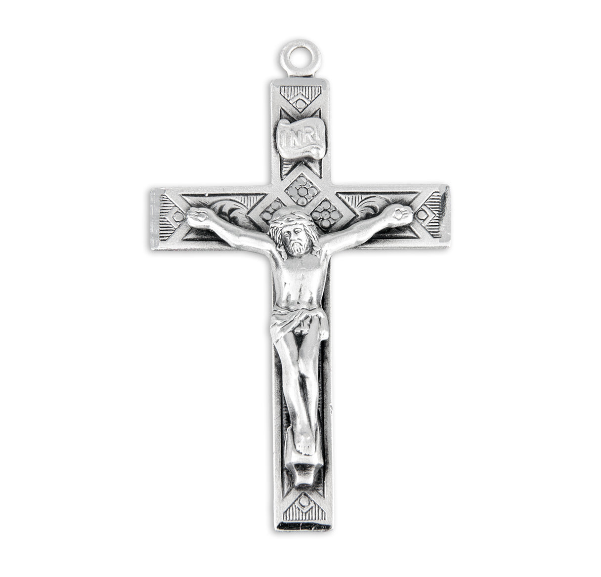 Sterling Silver Detailed Crucifix Necklace | .925 Silver