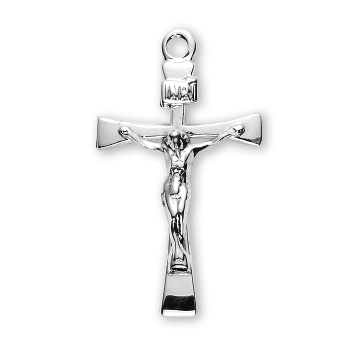 Sterling Silver Narrow Crucifix Necklace | .925 Silver