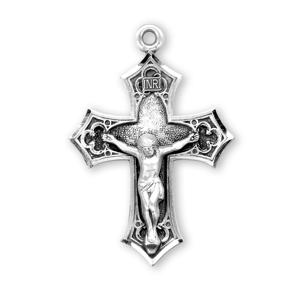 Gothic Style Sterling Silver Crucifix Necklace | .925 Silver