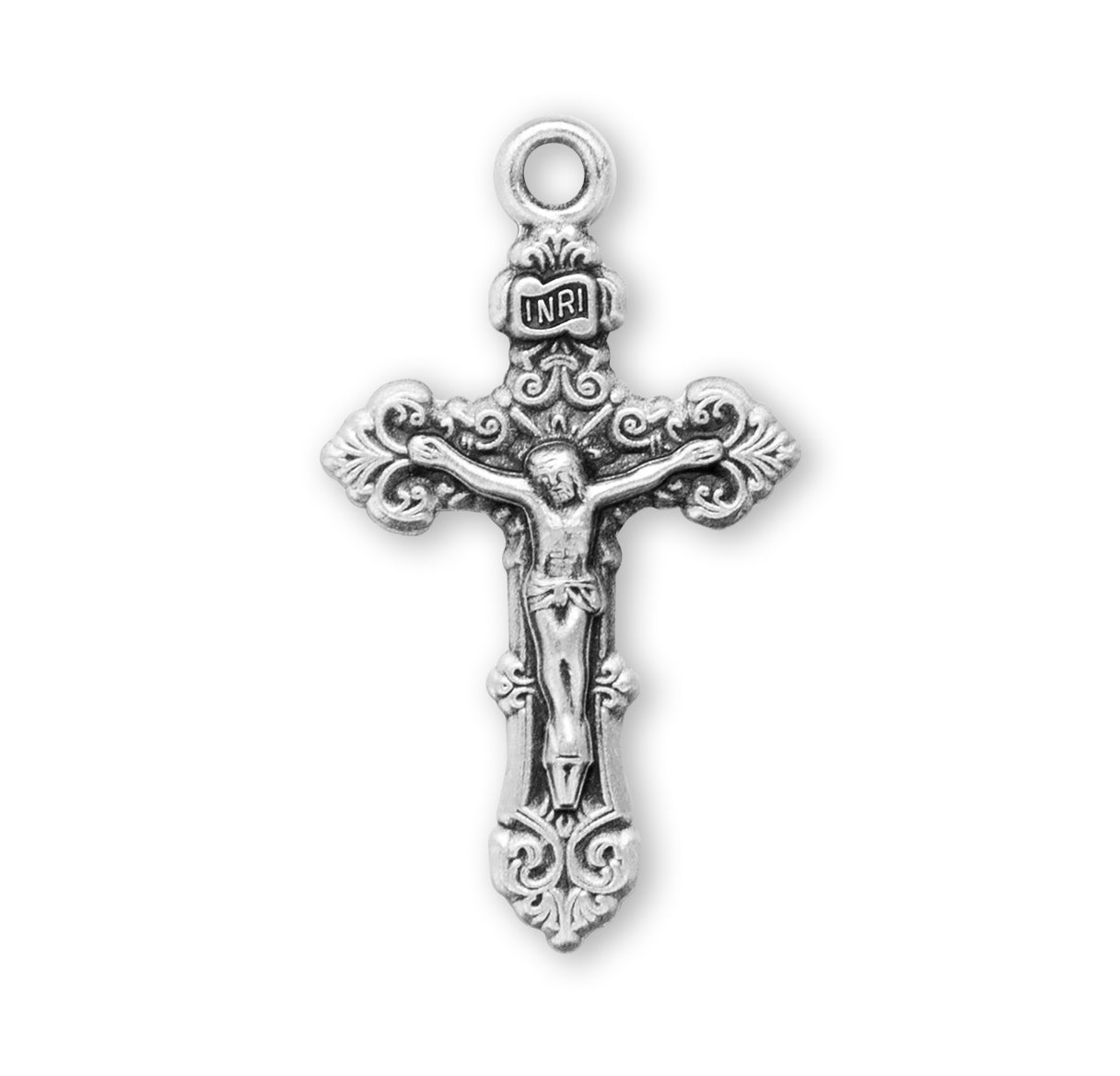 Sterling Silver Fancy Filigree Crucifix Necklace | .925 Silver