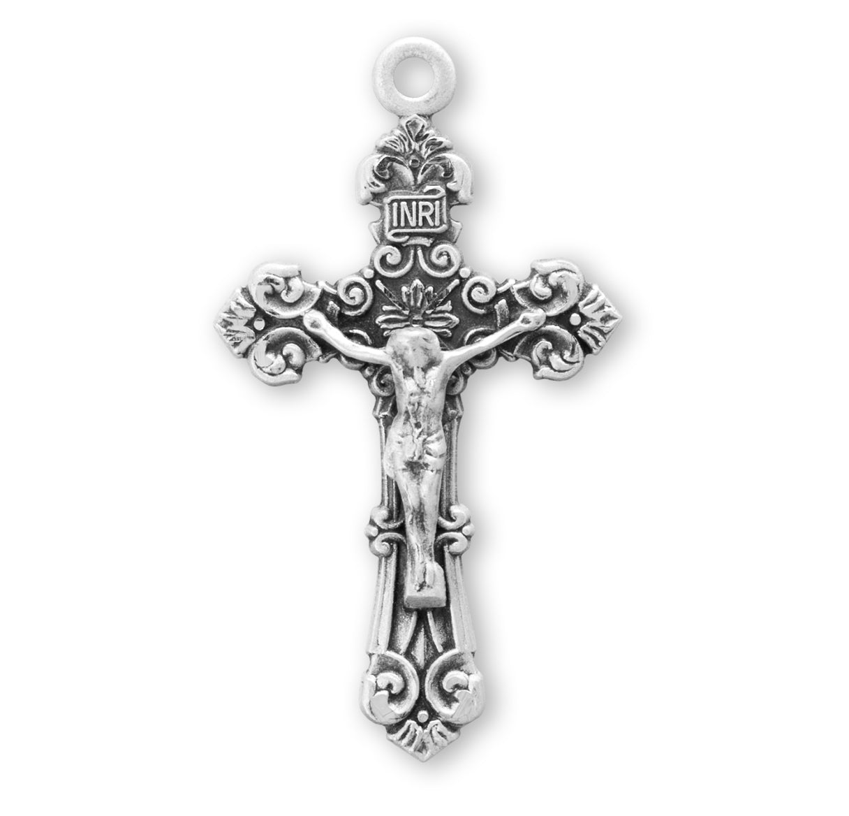Sterling Silver Fancy Filigree Crucifix Necklace | .925 Silver