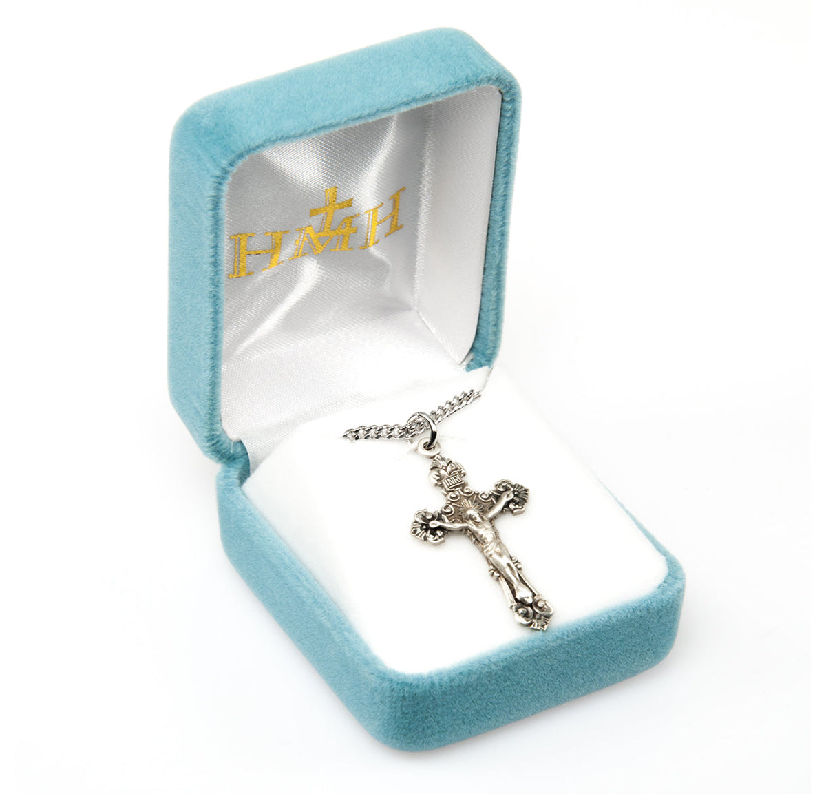 Sterling Silver Fancy Filigree Crucifix Necklace | .925 Silver