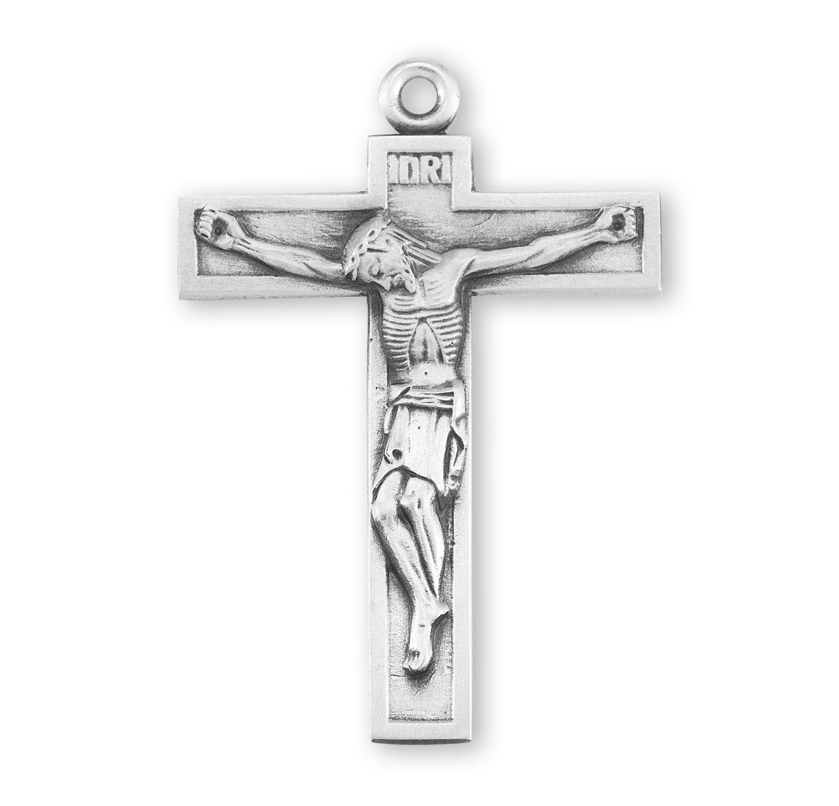 Short Top Sterling Silver Crucifix Necklace | .925 Silver