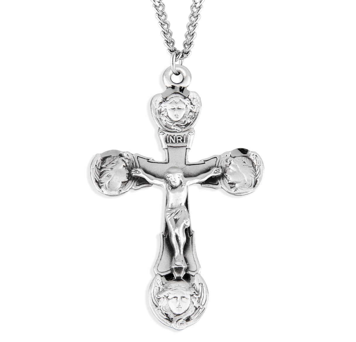 Angels Sterling Silver Crucifix Necklace | .925 Silver