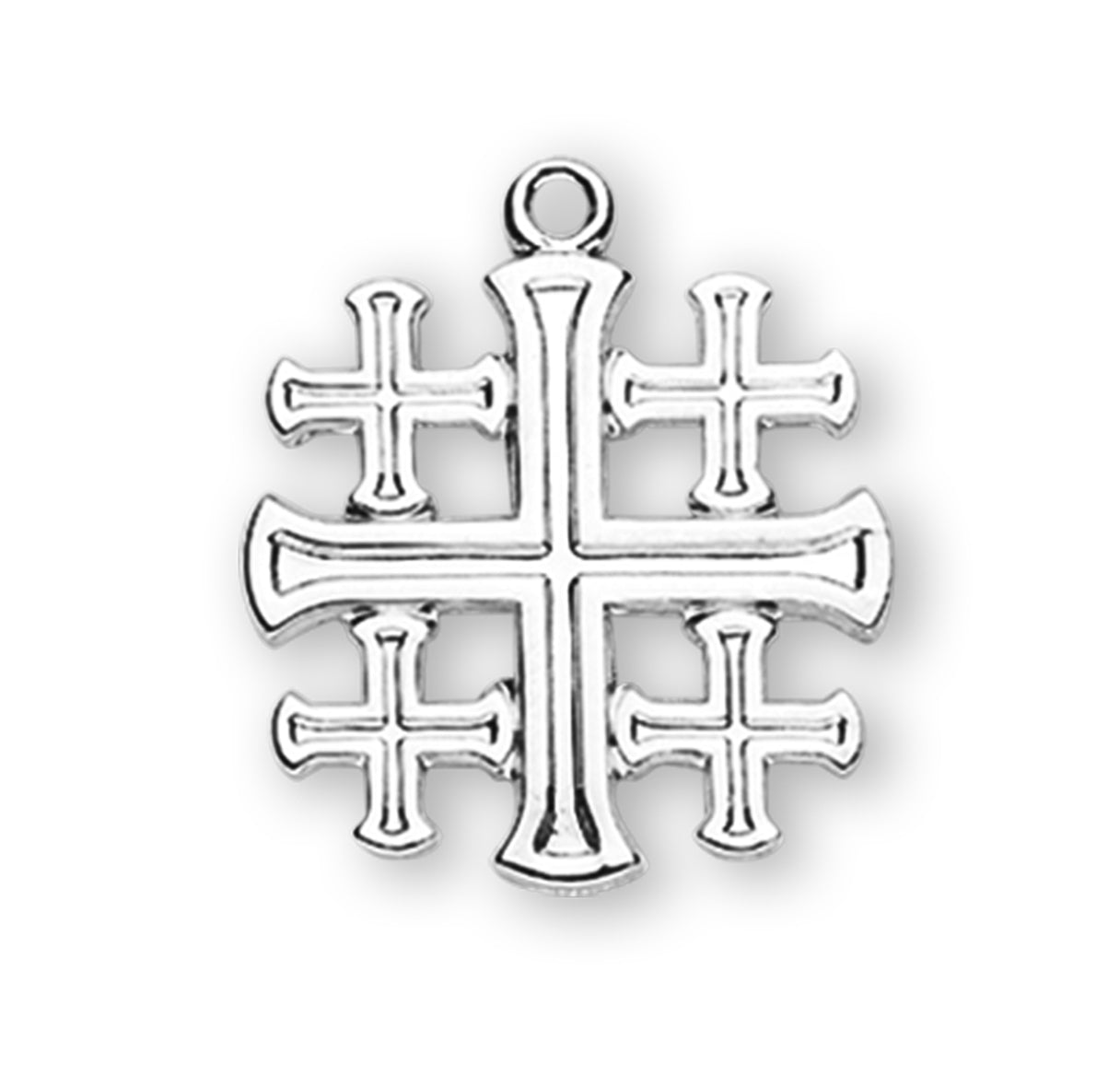 Sterling Silver Jerusalem Cross Necklace | .925 Silver