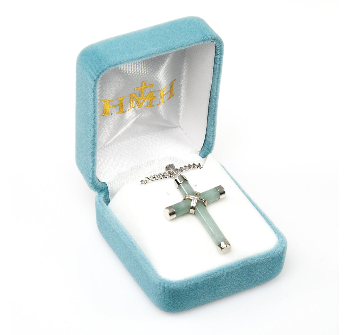 Genuine Aventurine Cross Necklace | Catholic Jewelry