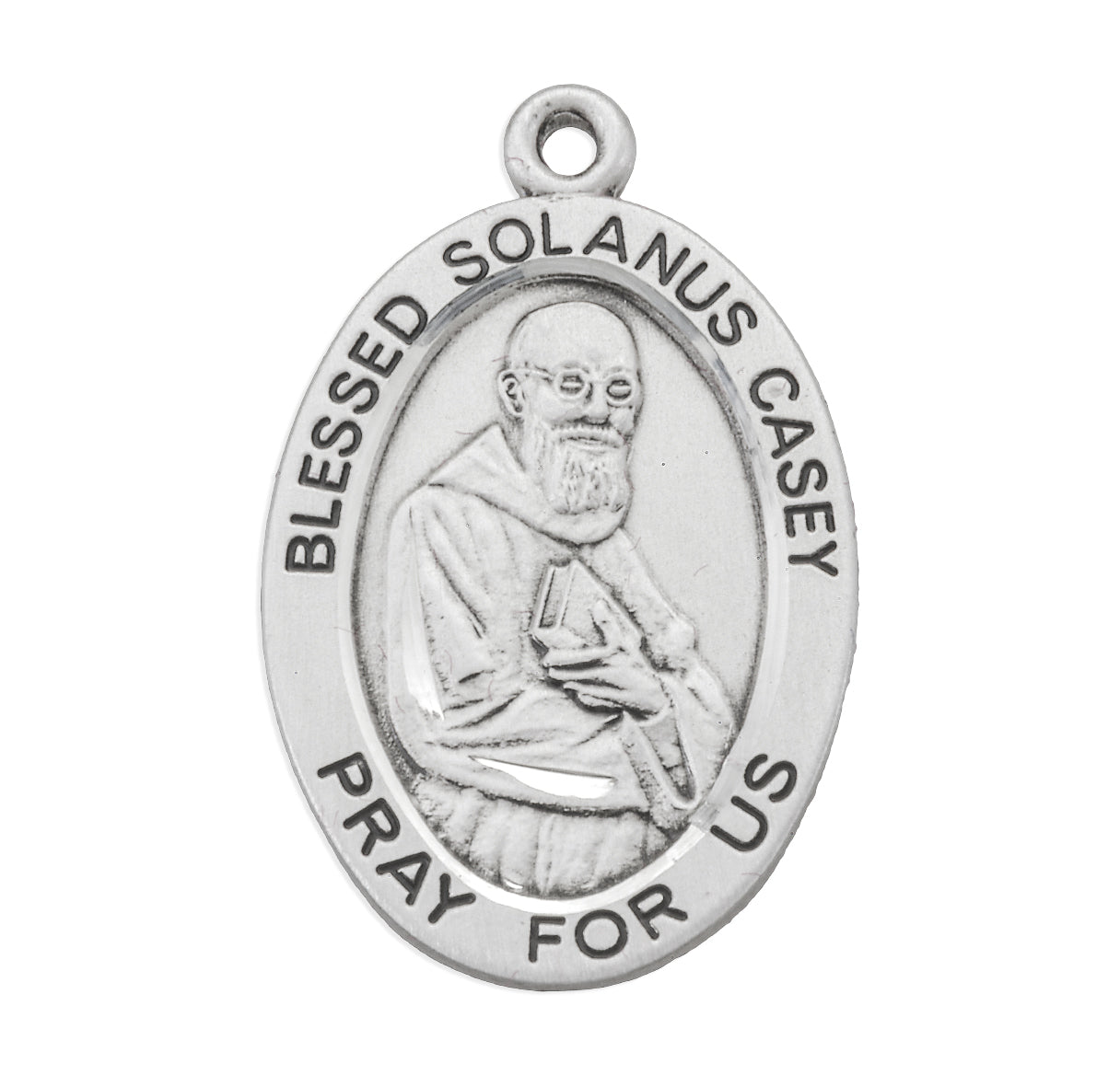 Blessed Solanus Casey Oval Sterling Silver Medal Pendant with Chain | .925 Silver