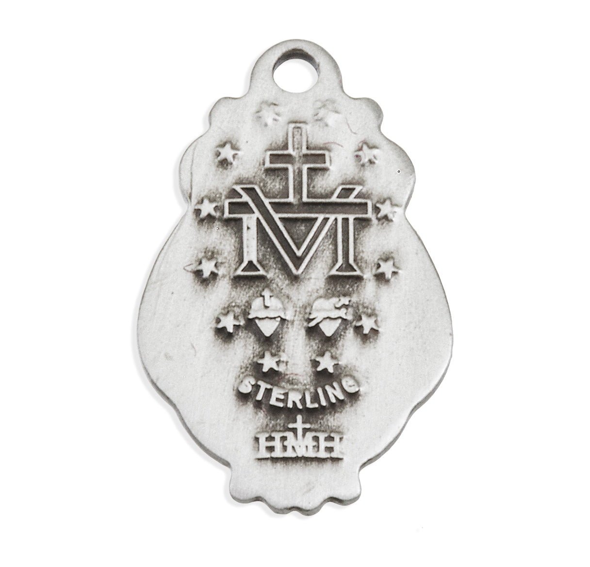 Sterling Silver Miraculous Medal Pendant with Chain | .925 Silver