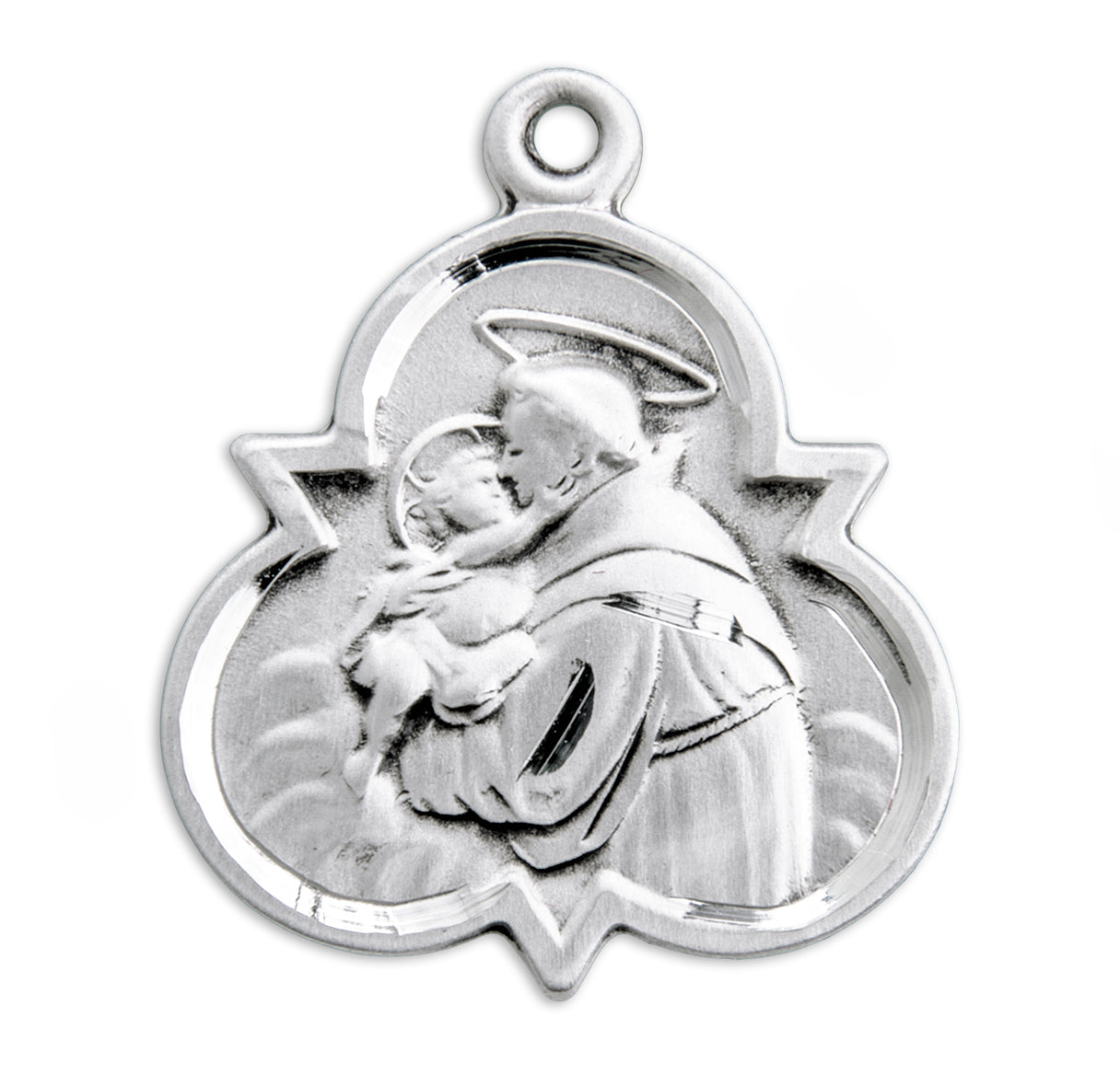 Saint Anthony Sterling Silver Medal Pendant with Chain | .925 Silver