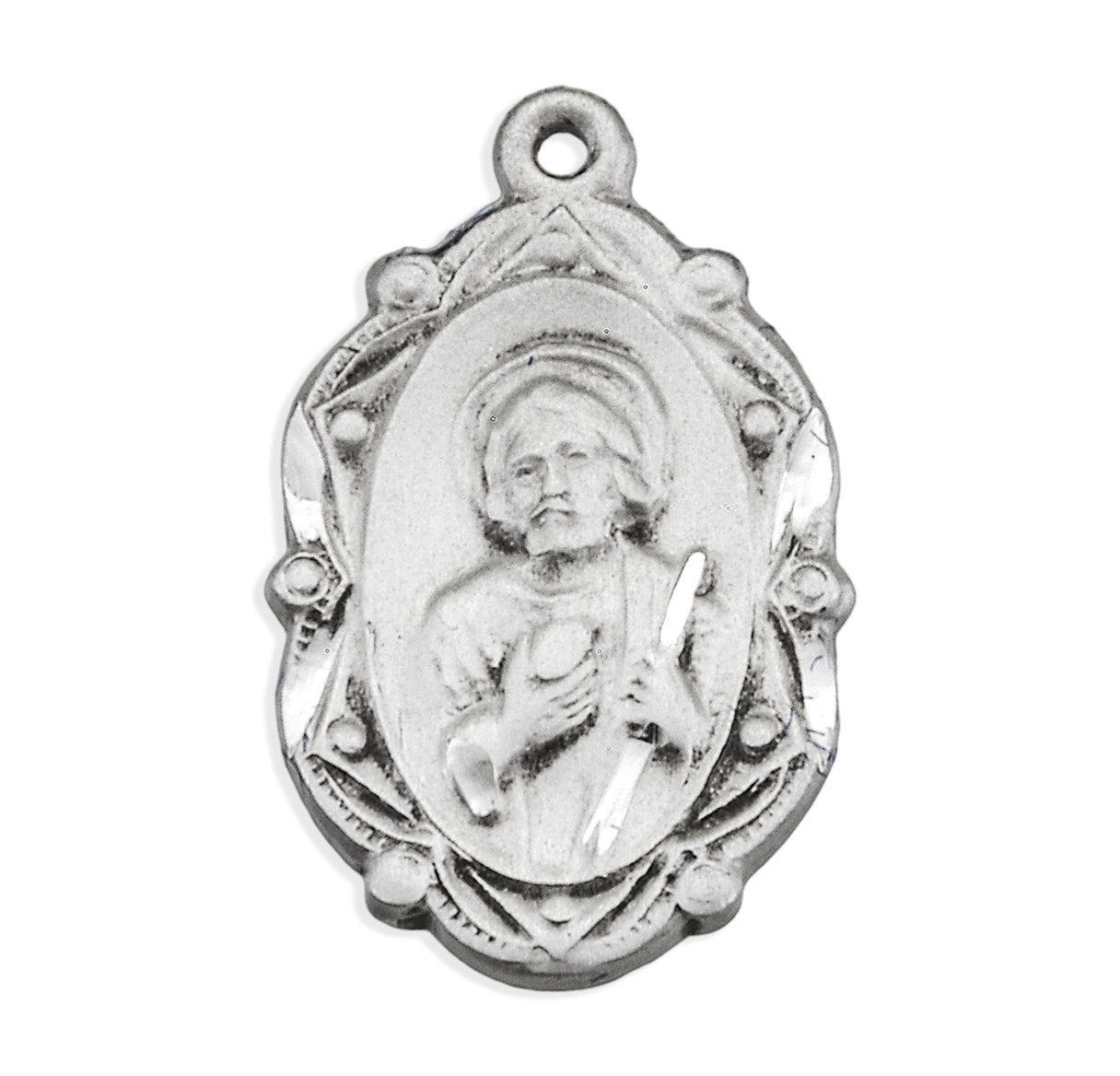 Saint Joseph Oval Sterling Silver Medal Pendant with Chain | .925 Silver