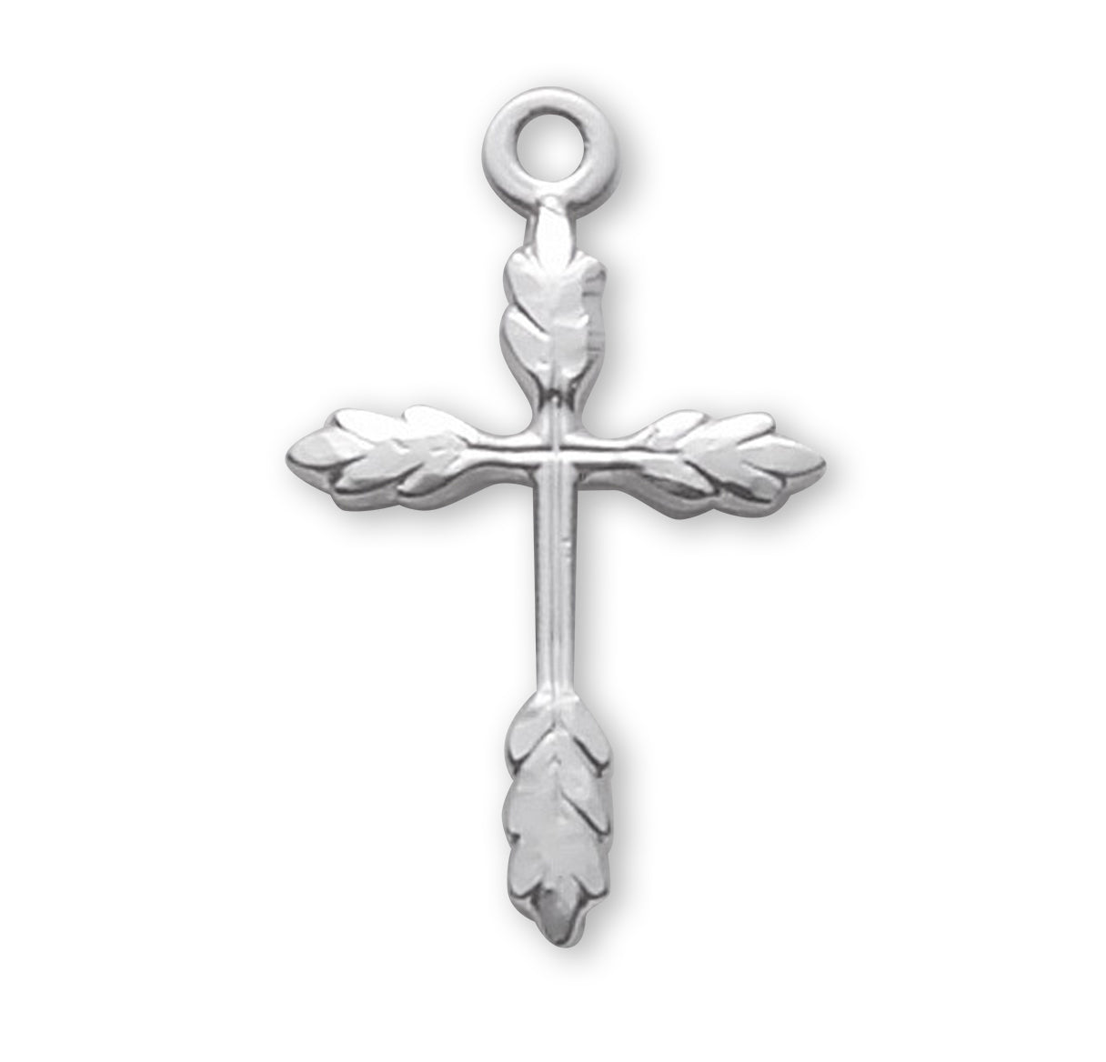Sterling Silver Wheat Cross Necklace | .925 Silver