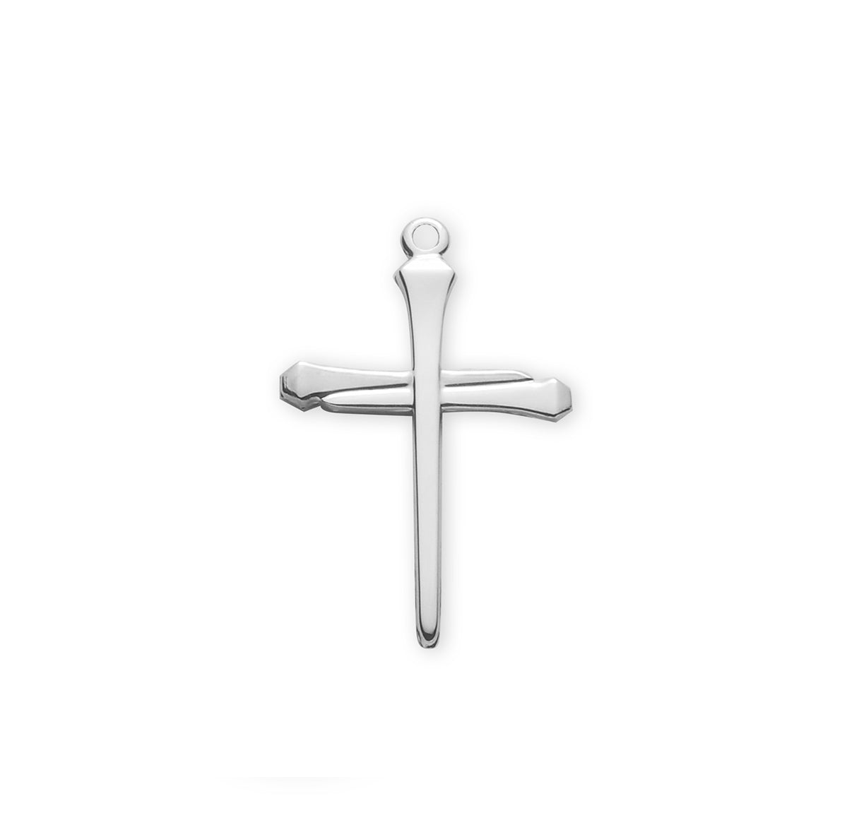 Sterling Silver Nail Cross Necklace | .925 Silver
