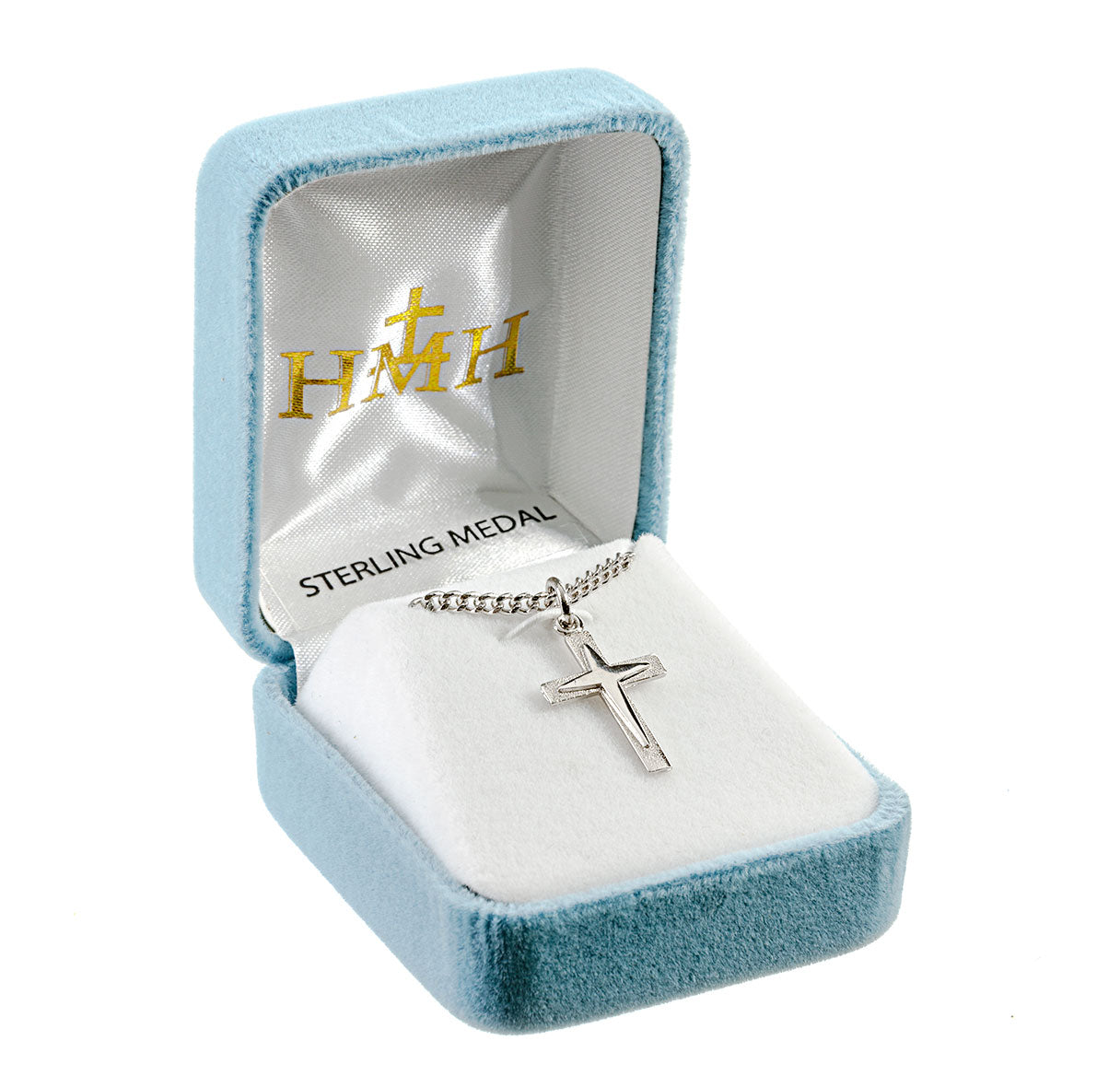 Sterling Silver Starburst Cross Necklace | .925 Silver