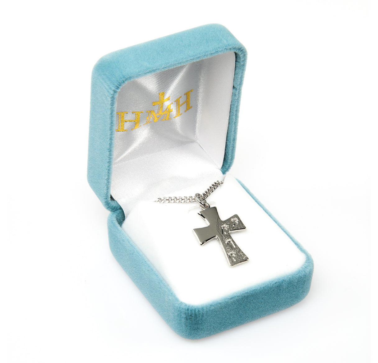 Sterling Silver Footprints in the Sand Cross Necklace | .925 Silver