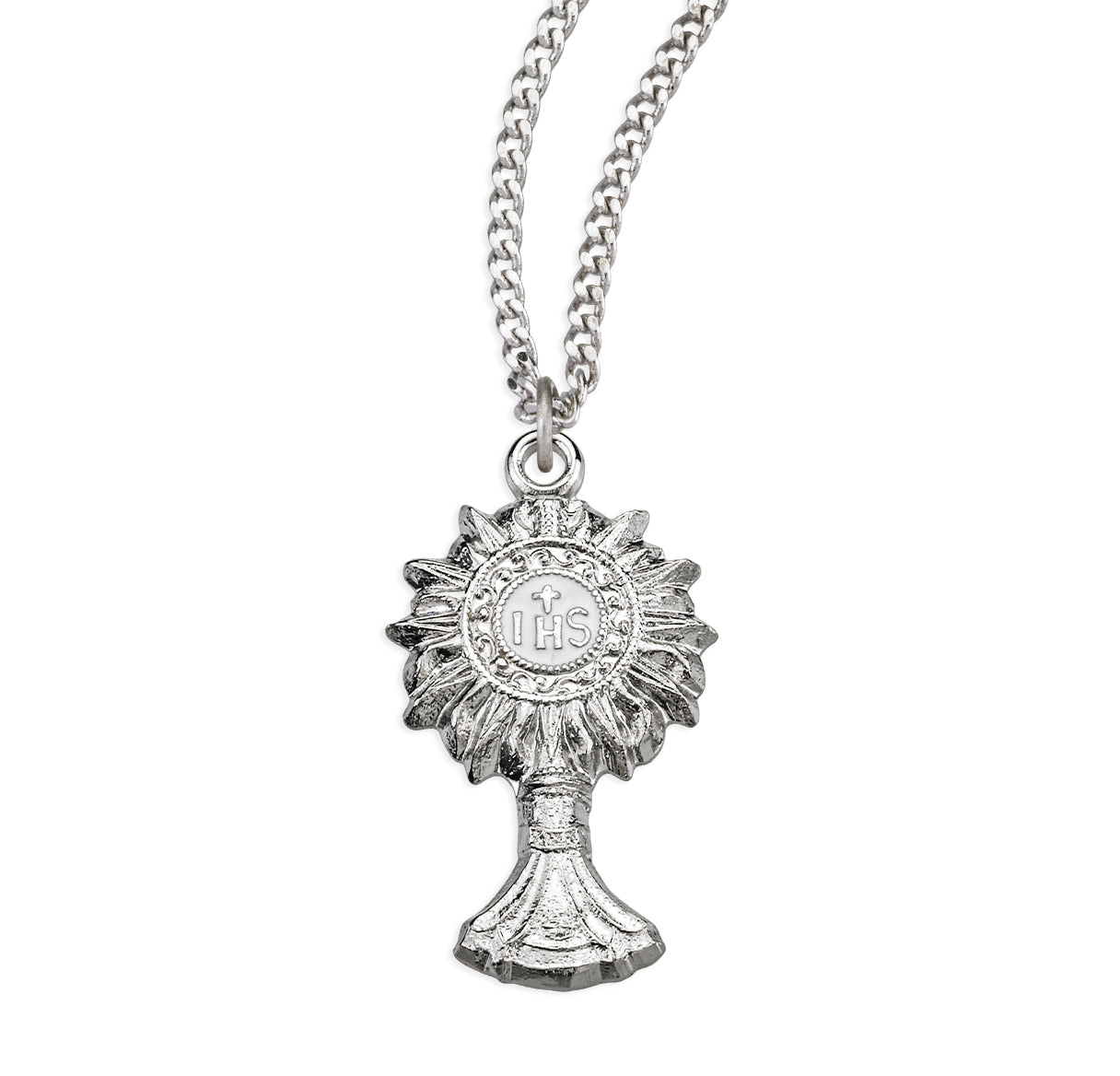 Sterling Silver Monstrance Pendant | .925 Silver