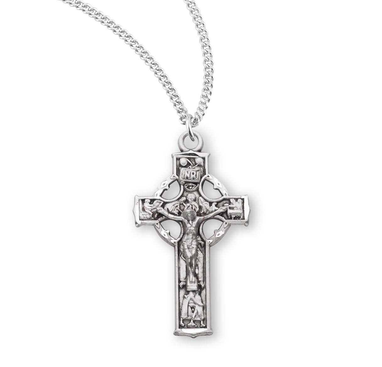 Sterling Silver Celtic Crucifix Necklace | .925 Silver