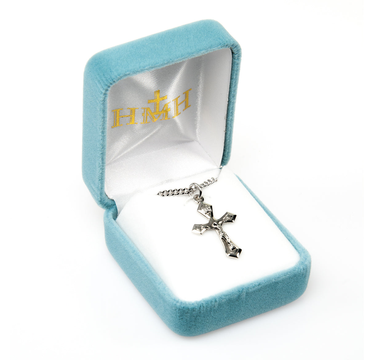 Pointed Tapered Sterling Silver Crucifix Necklace | .925 Silver