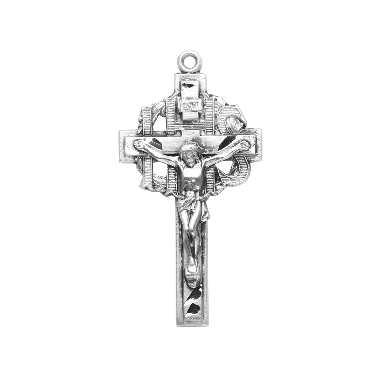 Pierced Sterling Silver Crucifix Necklace | .925 Silver