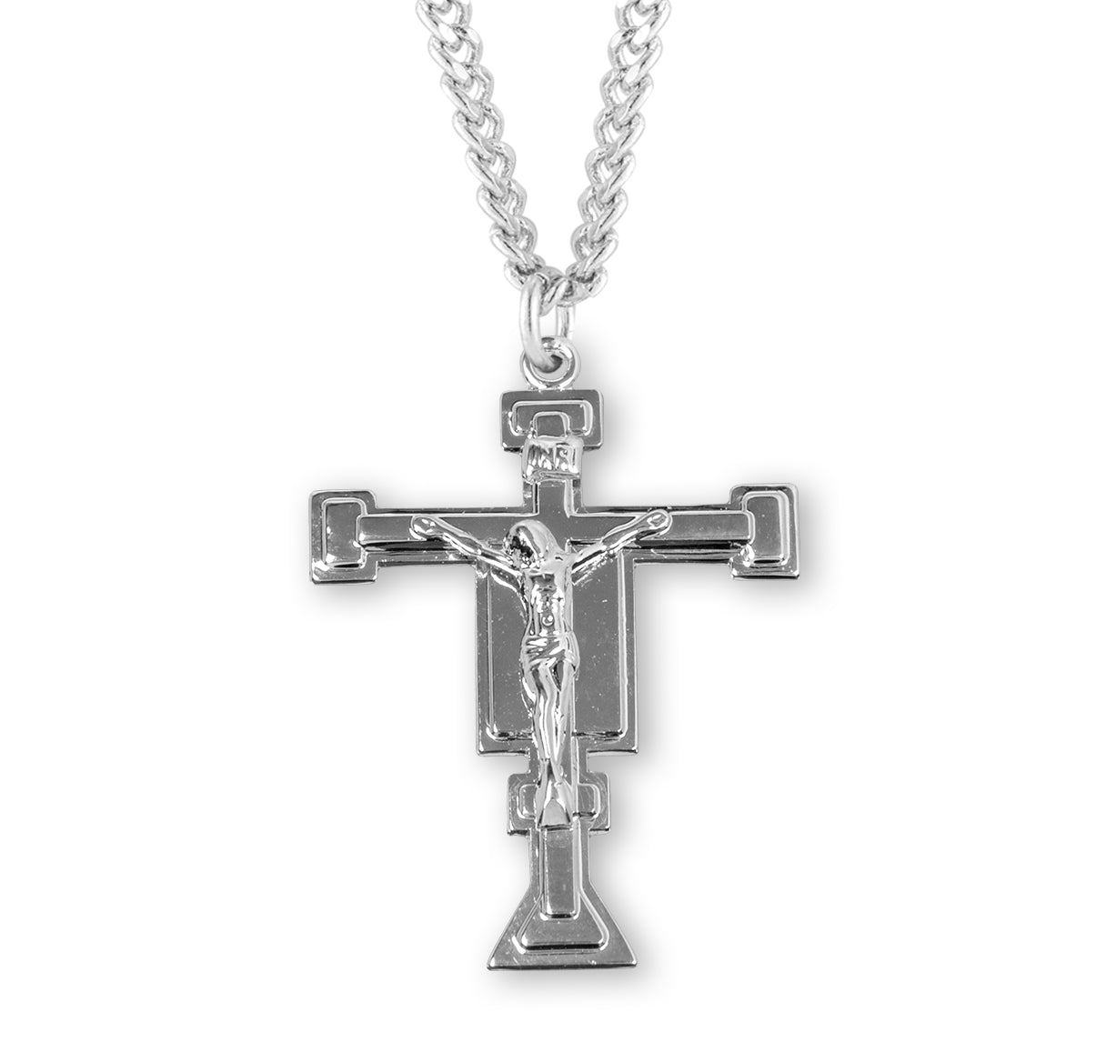 Renaissance Style Sterling Silver Crucifix Necklace | .925 Silver