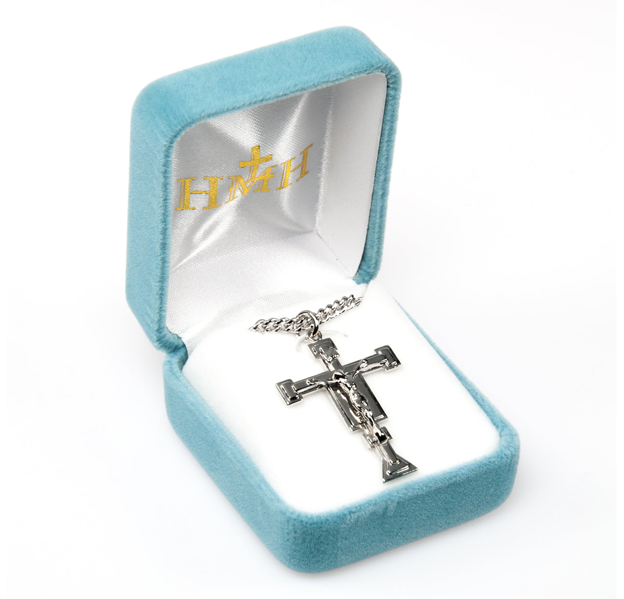 Renaissance Style Sterling Silver Crucifix Necklace | .925 Silver