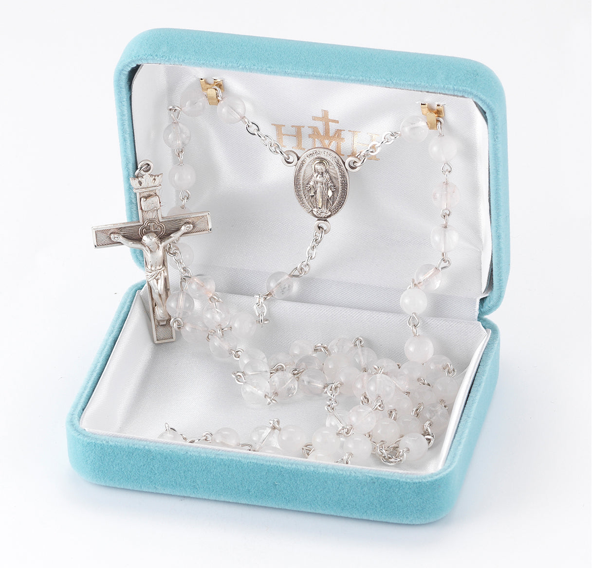 Genuine Rose Quartz Sterling Rosary | .925 Silver